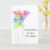 カトリックの修道女50thジュビリーフローラカード カード (黄色い花)