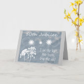 カトリックの修道女"ゴールデンジュビリー"カード カード (黄色い花)