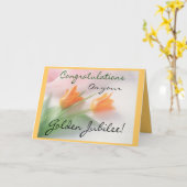 カトリックの修道女「ゴールデン・ジュビリー」のカードとギフト カード (黄色い花)