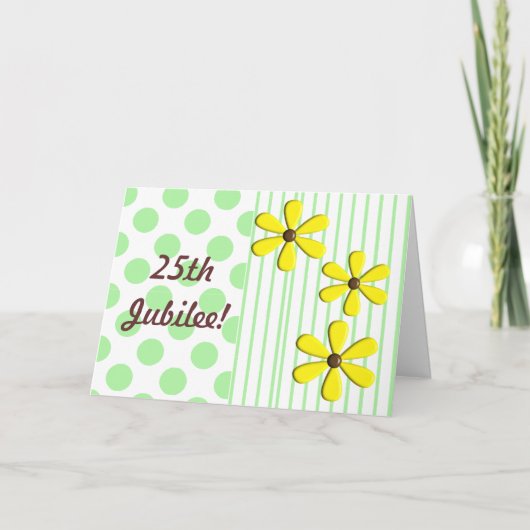 カトリックの修道女、銀25位の50周年記念カードと贈り物 カード (正面)