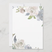 カトリックの初聖体拝領用繊細な花のブーケ 招待状 (裏面)