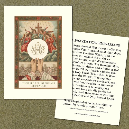 カトリックの司教者のための祈りの言葉 プレイスカード