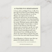 カトリックの司教者のための祈りの言葉 プレイスカード (裏面)