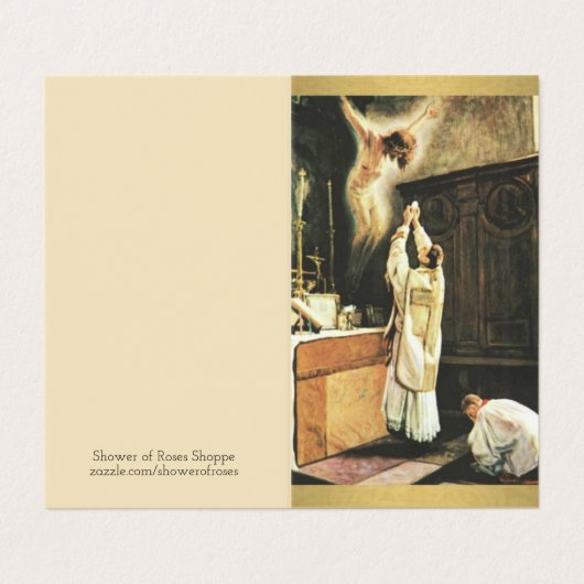 カトリックの司祭の聖職授与式記念日の神聖なカード 名刺 (外部フラット)