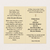 カトリックの司祭の聖職授与式記念日の神聖なカード 名刺 (内部フラット)