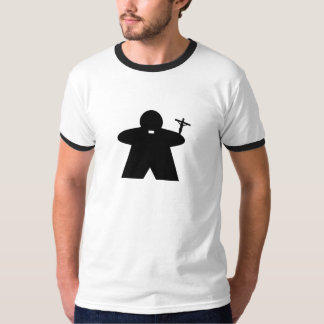 カトリックの司祭のMeepleの男性Tシャツ Tシャツ