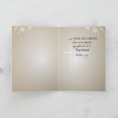 カトリックの司祭、スペイン語、エレガントなクリスマス シーズンカード (内部)