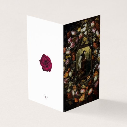 カトリックの哀悼サンキューカード (外部)