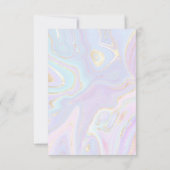 カトリックの女の子の最初の聖体液大理石の装飾 招待状 (裏面)