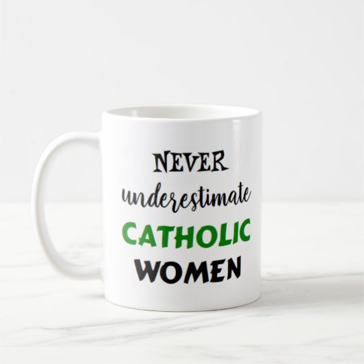 カトリックの女性 コーヒーマグカップ (左)
