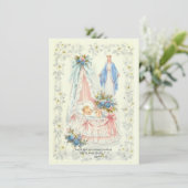 カトリックの妊娠の告知の少年または少女 招待状 (スタンド正面)