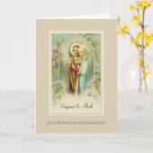 カトリックの婚約お祝いカード(祈り付き) カード (黄色い花)