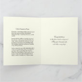 カトリックの婚約祈りのお祝いメッセージ カード (内部)