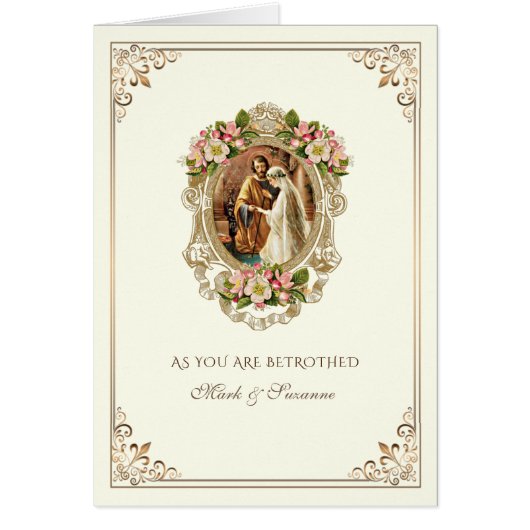カトリックの婚約祈祷 祝福カード (正面)