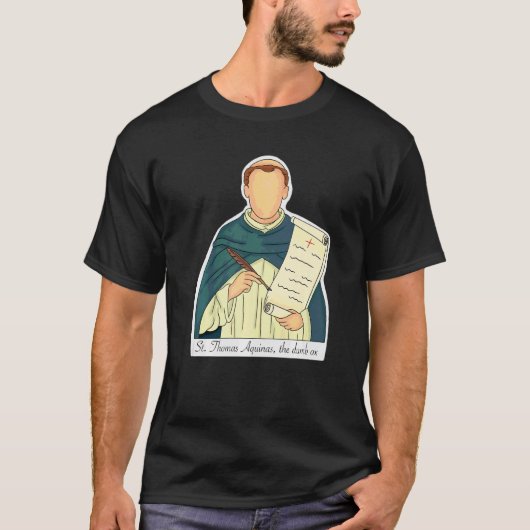 カトリックの学生の守護聖人トマス・アクィナス Tシャツ (正面)