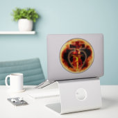 カトリックの宗教イエス十字架聖三位一体 シール (デスク上のノートパソコン)