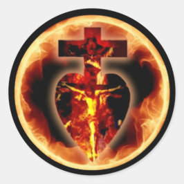 カトリックの宗教イエス十字架聖三位一体 ラウンドシール