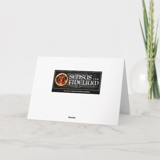 カトリックの宗教的な聖三位一体の磔刑のイエス サンキューカード (裏面)