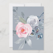 カトリックの少女の最初の聖餐式フローラ 招待状 (裏面)