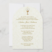 カトリックの少女の聖体拝領の招待状 招待状 (裏面)