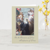 カトリックの尼僧の誓いの宗教上の職業 カード (黄色い花)