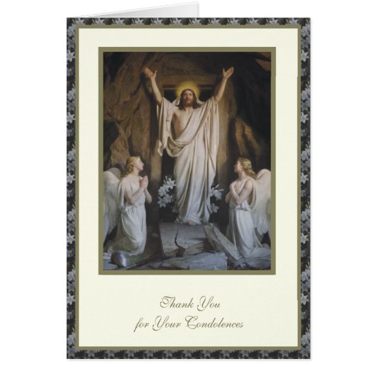 カトリックの復活祭 お悔やみ 葬儀 哀悼 (正面)