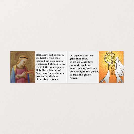 カトリックの日々の祈りの言葉折り畳みカード (内部フラット)