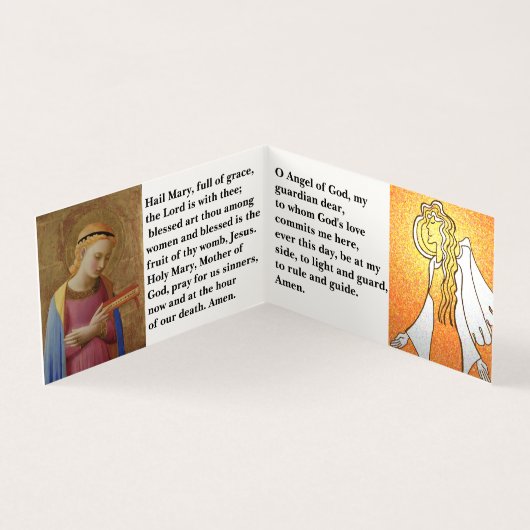 カトリックの日々の祈りの言葉折り畳みカード (内部)