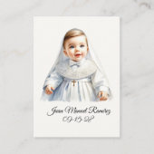 カトリックの洗礼男の赤ちゃん記憶カード 名刺 (正面)