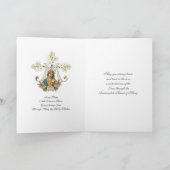 カトリックの献身更新 マリア 宗教的 カード (内部)