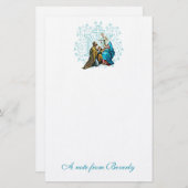 カトリックの神聖な家族イエスメリージョセフ宗教 便箋 (正面/裏面)