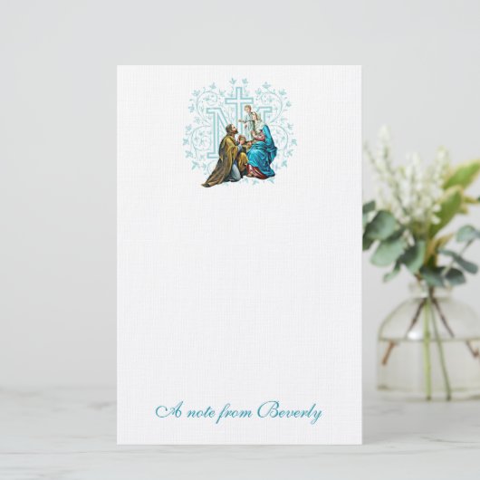 カトリックの神聖な家族イエスメリージョセフ宗教 便箋 (スタンド正面)