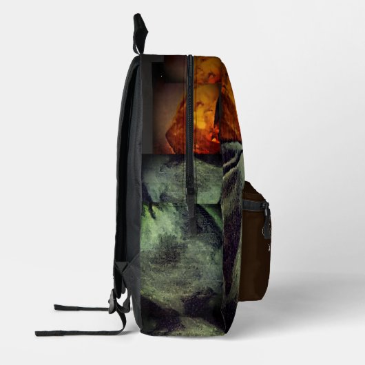 カトリックの私たちの女性の通りをテーマ プリントバックパック (左)