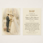 カトリックの結婚の祝福 結婚式の祈りのギフト (正面&裏面)