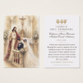 カトリックの結婚の祝福 聖心イエス様 (正面&裏面)