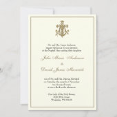 カトリックの結婚レセプションコンボ 招待状 (正面)