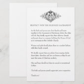 カトリックの結婚式における控えめな教会のゲストの服装 便箋 (正面/裏面)