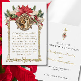 カトリックの結婚式のクリスマス 祈りのカード