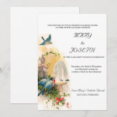 カトリックの結婚式の招待状 招待状 (正面/裏面)
