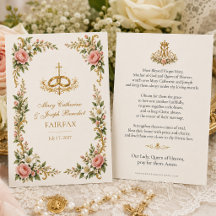 カトリックの結婚式の祈りの記念品