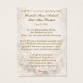 カトリックの結婚式の祈り - グレースの聖母 (裏面)