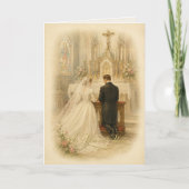 カトリックの結婚式の祝福　花嫁と花婿 カード (正面)