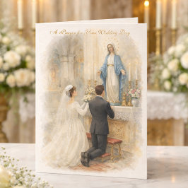 カトリックの結婚式当日の祈り グレースの聖母 カード