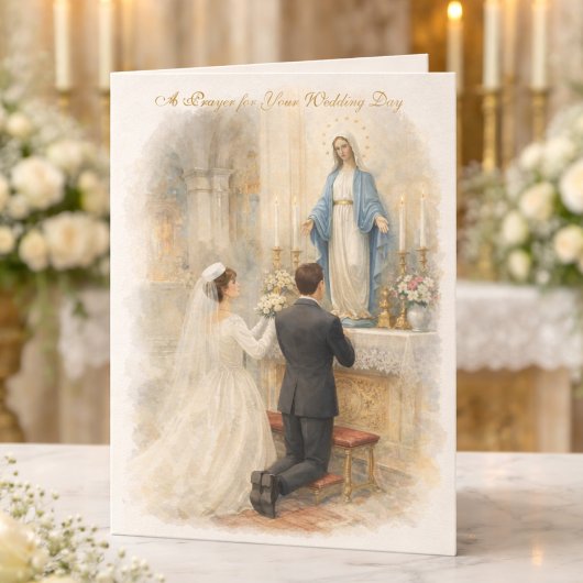 カトリックの結婚式当日の祈り グレースの聖母 カード