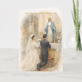 カトリックの結婚式当日の祈り グレースの聖母 カード (正面)