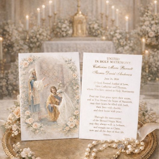 カトリックの結婚式祈祷カード 婚約
