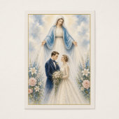 カトリックの結婚式祈祷カード「聖母マリア」 (正面)