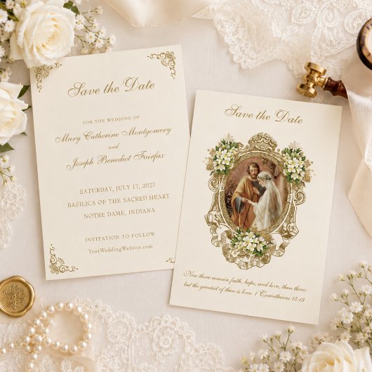 カトリックの結婚・聖ヨセフと聖母マリアの婚約 セーブザデート