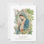 カトリックの聖体拝領 聖体 ユカリスト 祝福された聖母マリア 招待状 (正面)