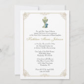 カトリックの聖体拝領 聖体 ユカリスト 祝福された聖母マリア 招待状 (裏面)